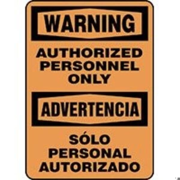 Accuform BILINGUAL WARNING SAFETY SIGN SBMADM323VA SBMADM323VA - main